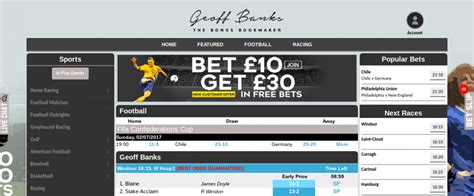 geoff banks sign up offer|Geoff Banks review: sports betting, casino, bonuses, mobile app, .